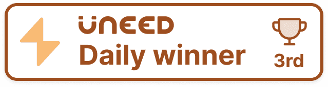 Uneed Daily winner, 3rd place